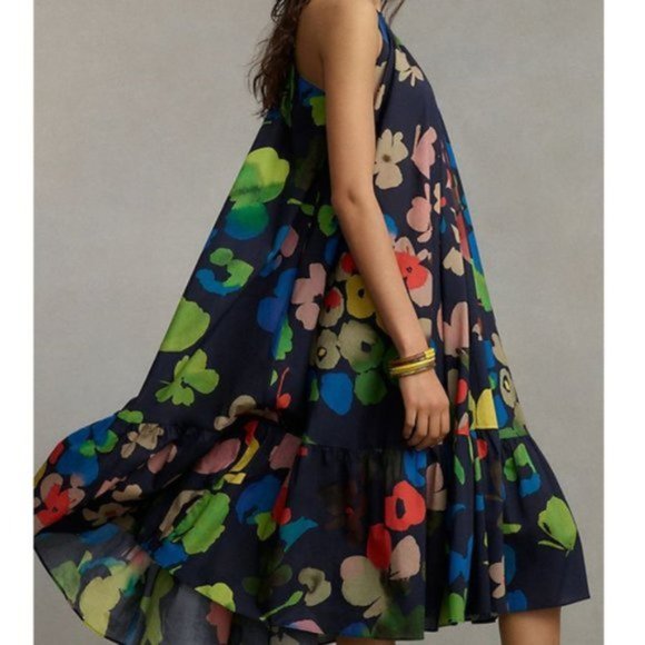 Anthropologie WHIT TWO Floral Halter Maxi Dress NWT - Picture 2 of 9